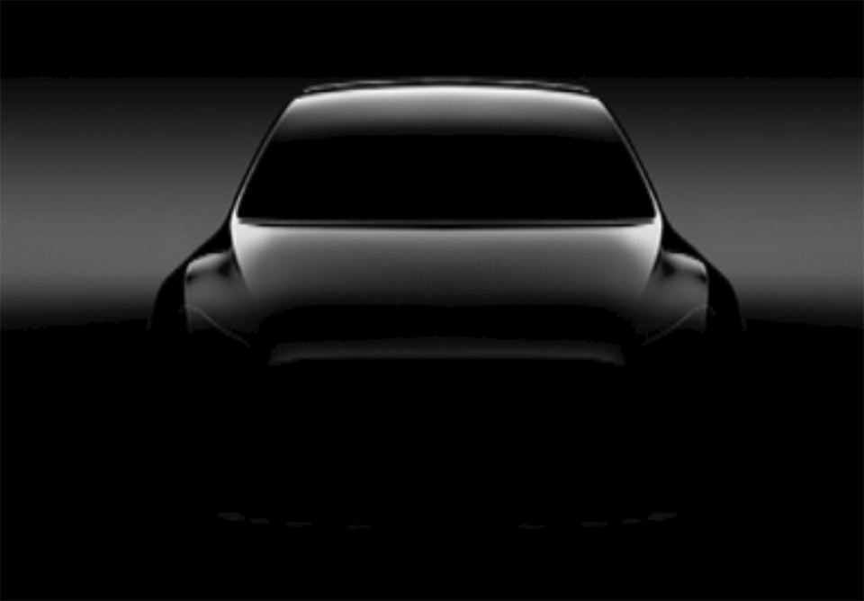 Tesla Model Y SUV Teased at Shareholder Meeting