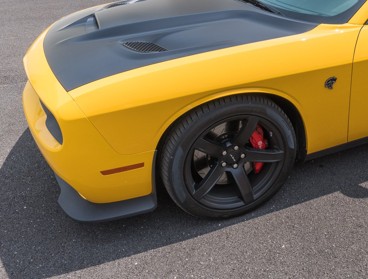 yellow dodge challenger black rims