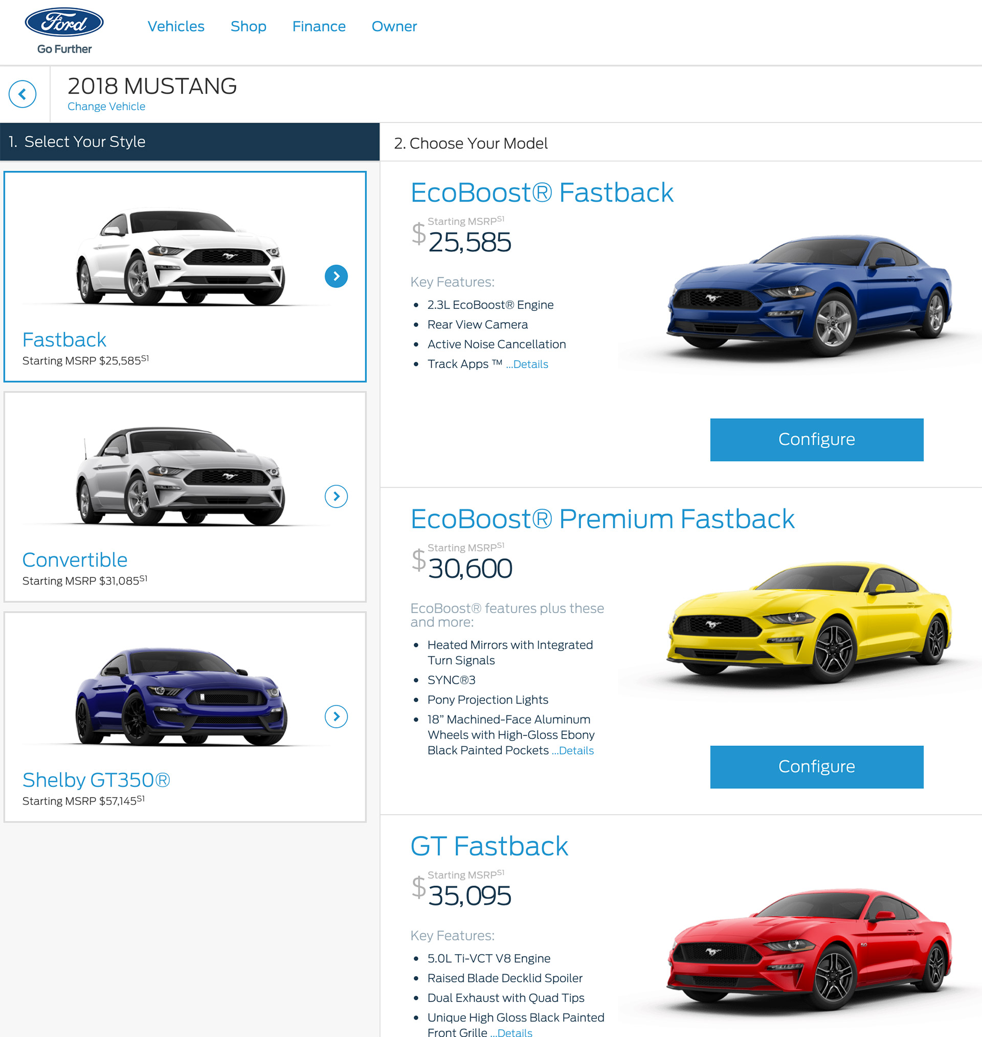 2018 Mustang Configurator and Pricing Goes Live