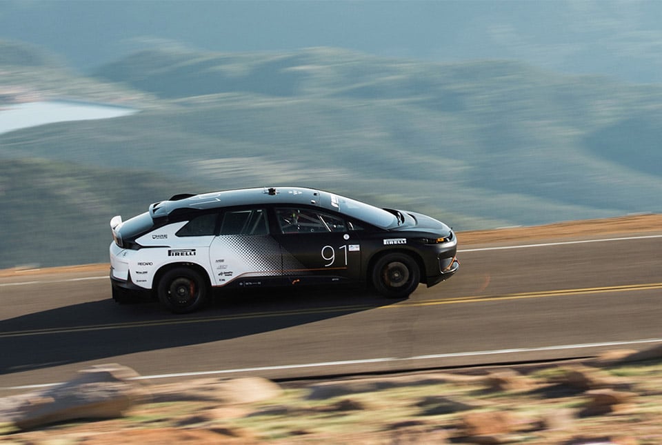 Faraday Future FF91 Prototype Flies up Pikes Peak