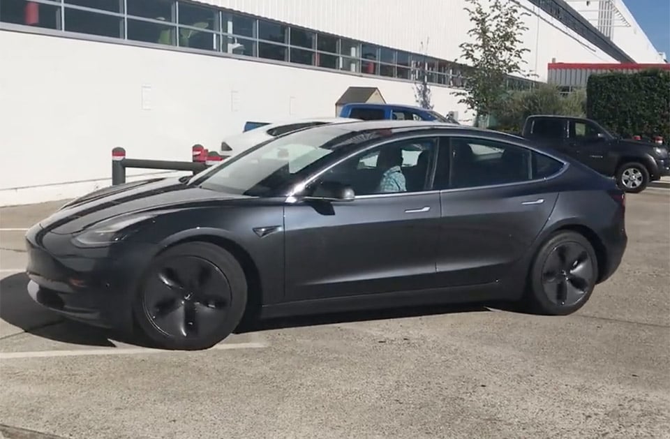 Production Tesla Model 3 Caught on Video in the Wild