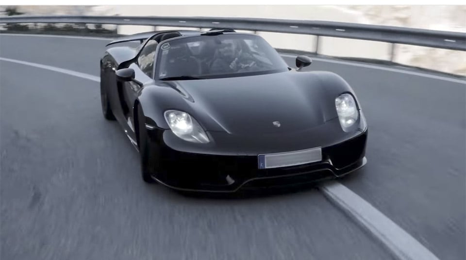 Watch 19 Porsche 918 Spyders Parade Through the Alps