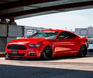 Liberty Walk Shows off Their Pimped-out Ford Mustang
