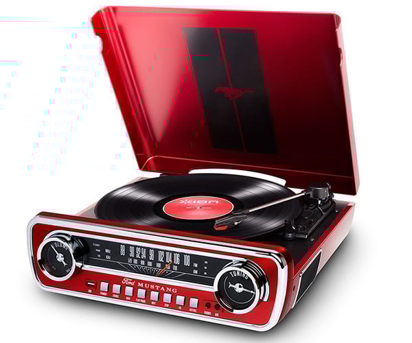 A Turntable and Radio for Classic Mustang Fans