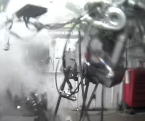Watch a Diesel Engine Explode Dramatically on the Dyno