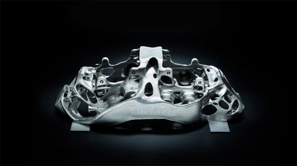 Bugatti to Use 3D-printed Titanium for Chiron Brake Calipers