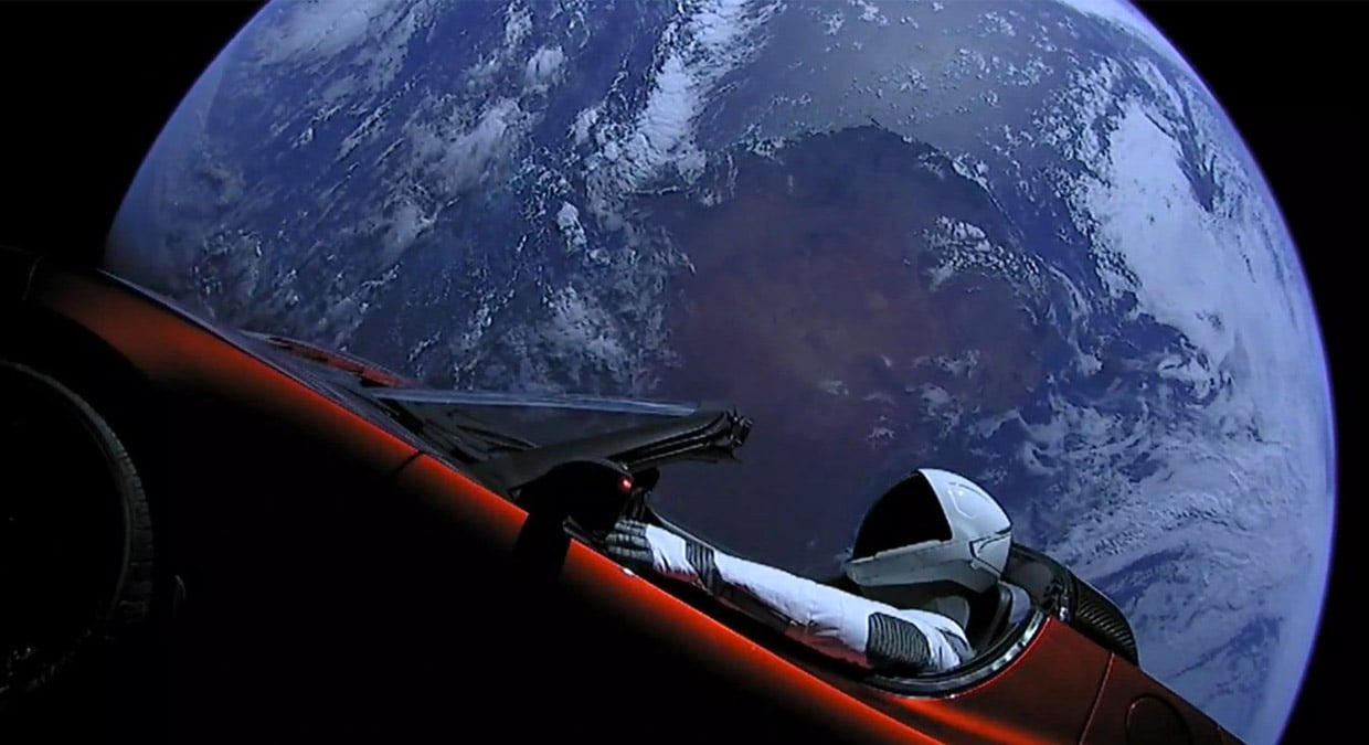 Elon Musk’s Tesla Roadster Launched into Orbit