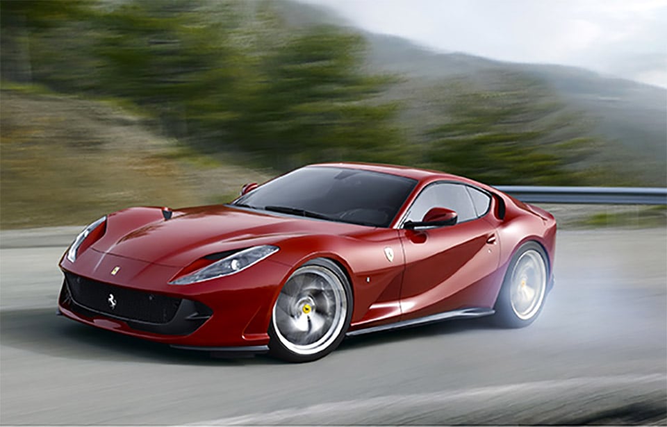 Ferrari 812 Superfast Hits Nearly 200 mph on the Autobahn