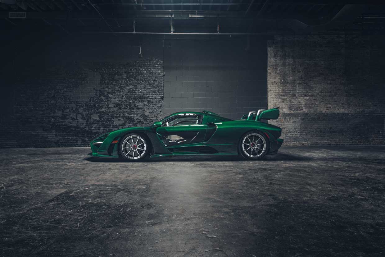 Wicked McLaren Senna Heads to NYC Swathed in “Fux Green”