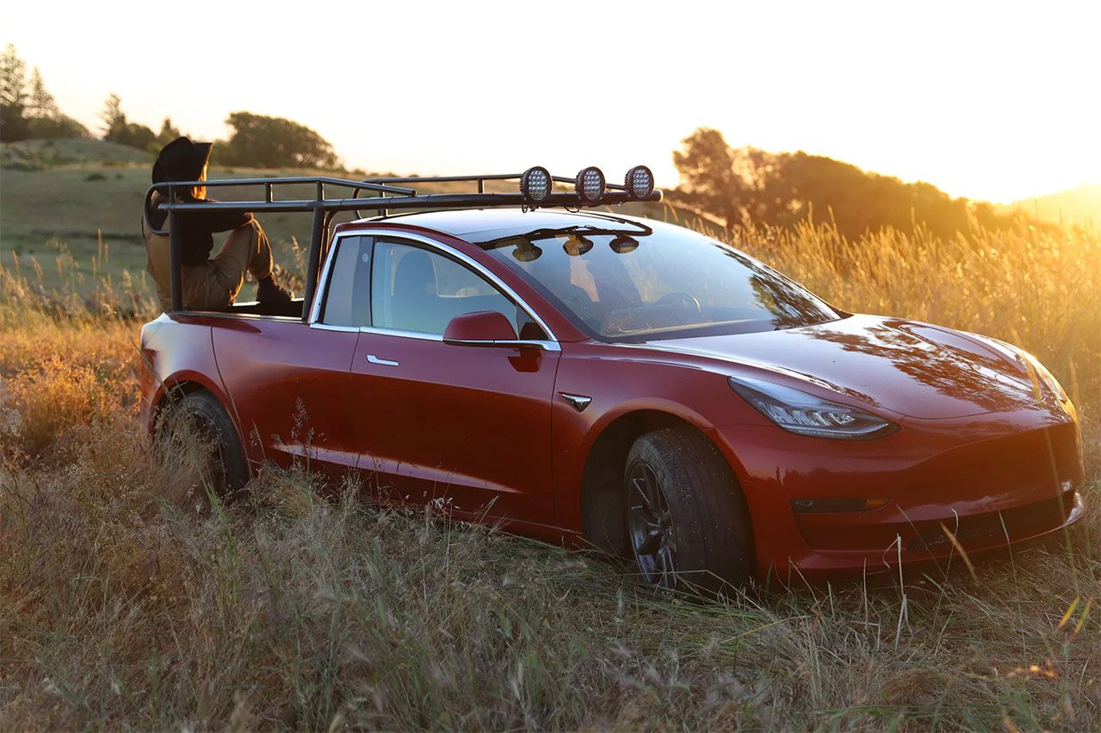 Simone Giertz Turned Her Tesla Model 3 into a Pickup Truck