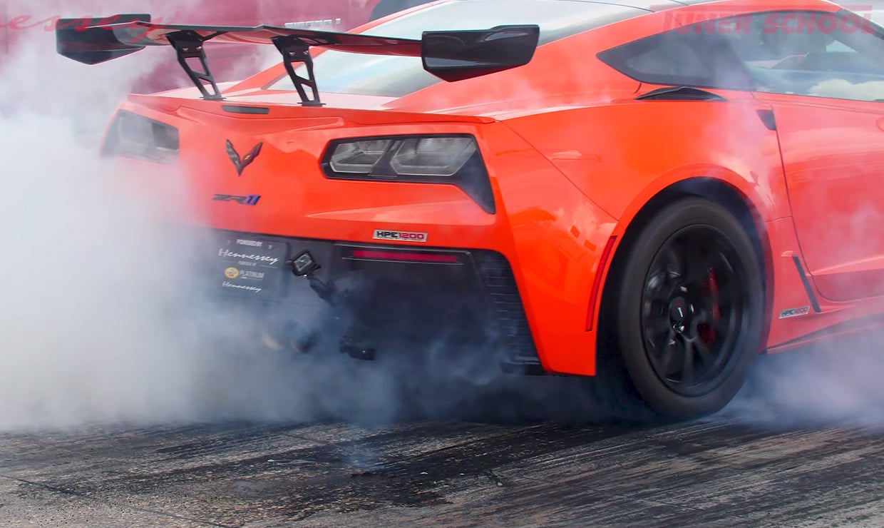 Watch a Hennessey ZR1 Corvette Run the 1/4 Mile in Under 9 Seconds