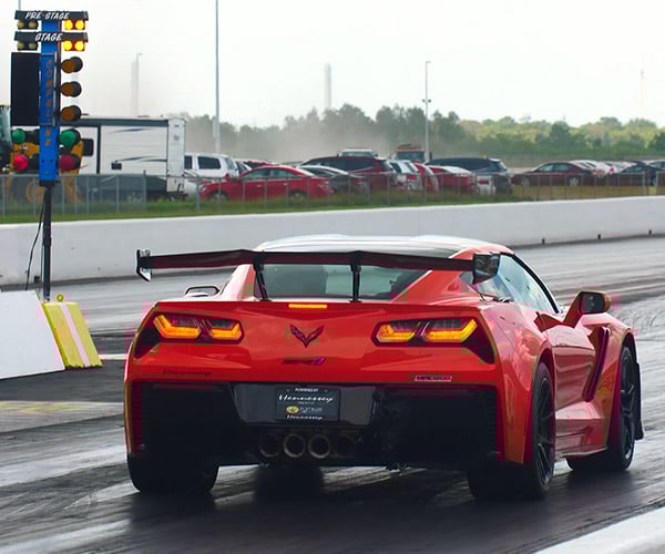 Watch a Hennessey ZR1 Corvette Run the 1/4 Mile in Under 9 Seconds