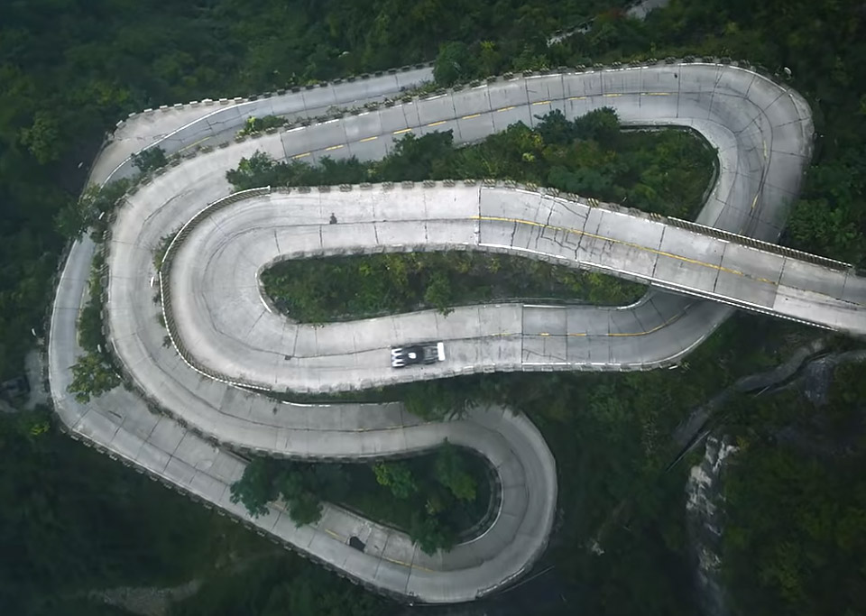 Ken Block Shreds Tires on China’s Most Terrifying Road