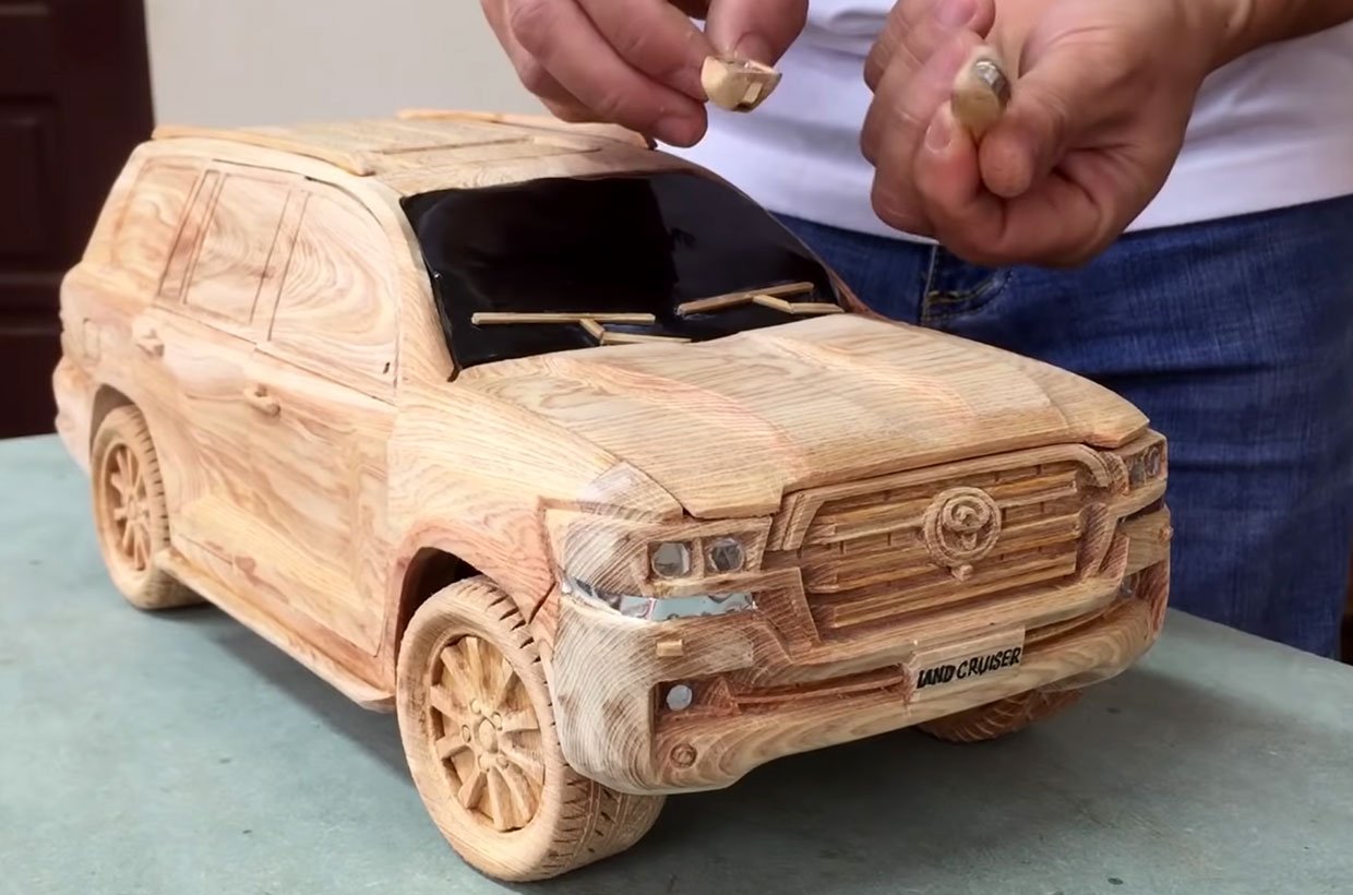 Watch a Woodworker Make a Detailed Toyota Land Cruiser Model