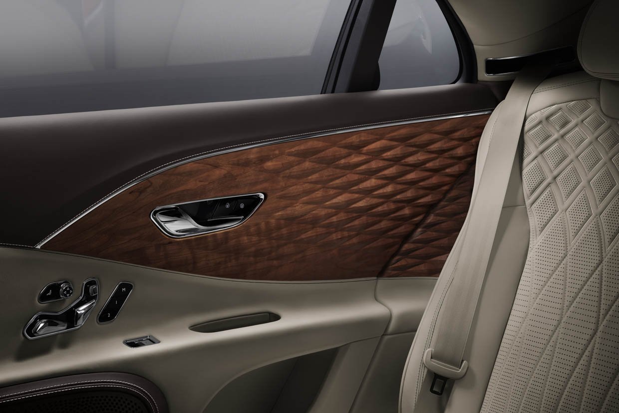 Bentley Flying Spur Gets Gorgeous Diamond Carved Wood Panels