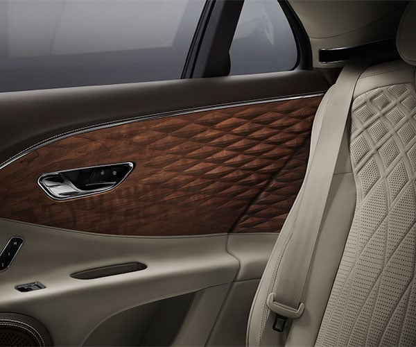 Bentley Flying Spur Gets Gorgeous Diamond Carved Wood Panels