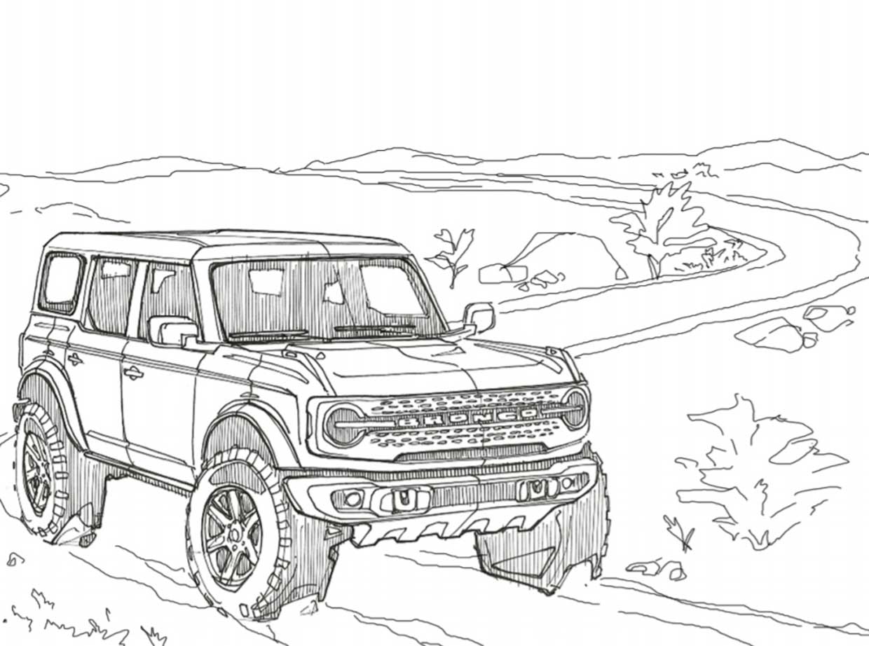 Get Your Colored Pencils Out for the New Ford Bronco