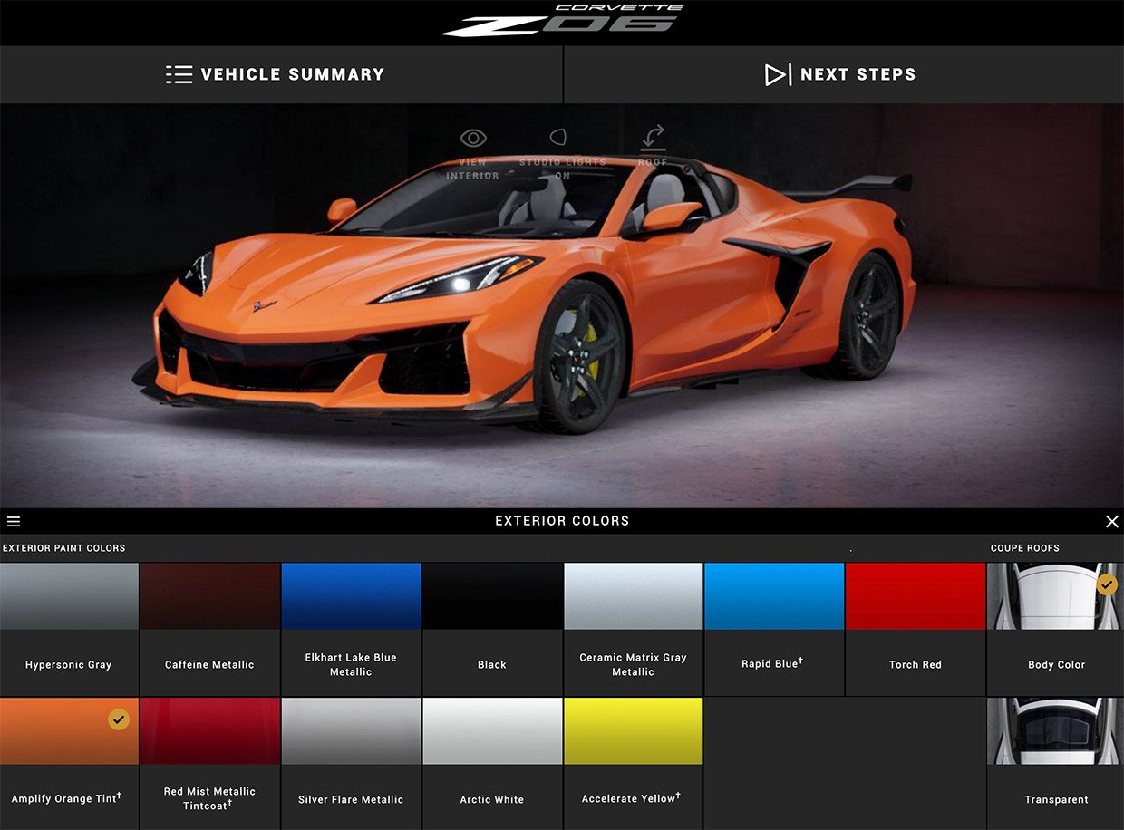 Corvette Z06 Configurator Lets You Make Your Dream Car, Even If You Can’t Buy One