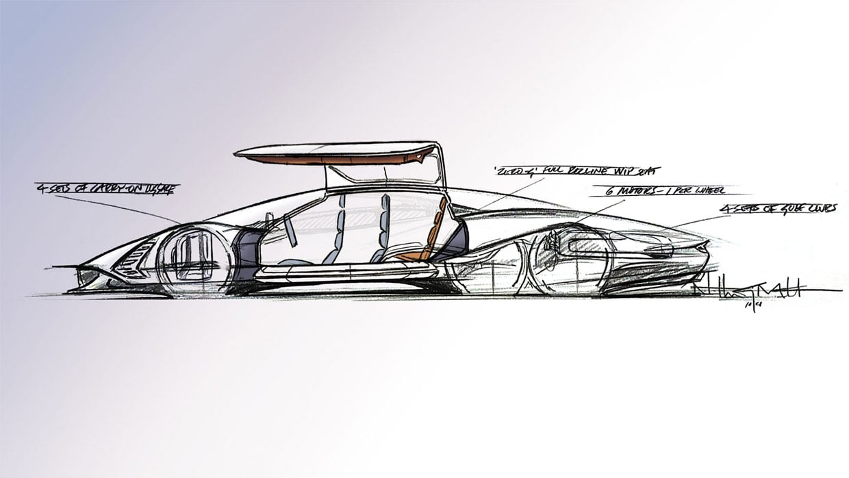 Hennessey Project Deep Space EV Uses Six Wheels for Performance