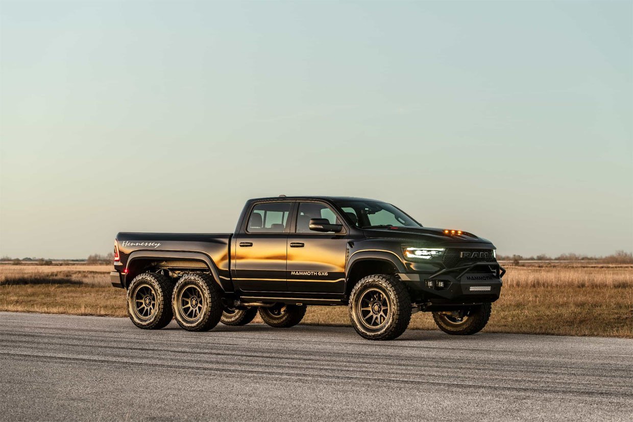 Hennessey Mammoth 1000 Gives the Ram TRX Six Wheels