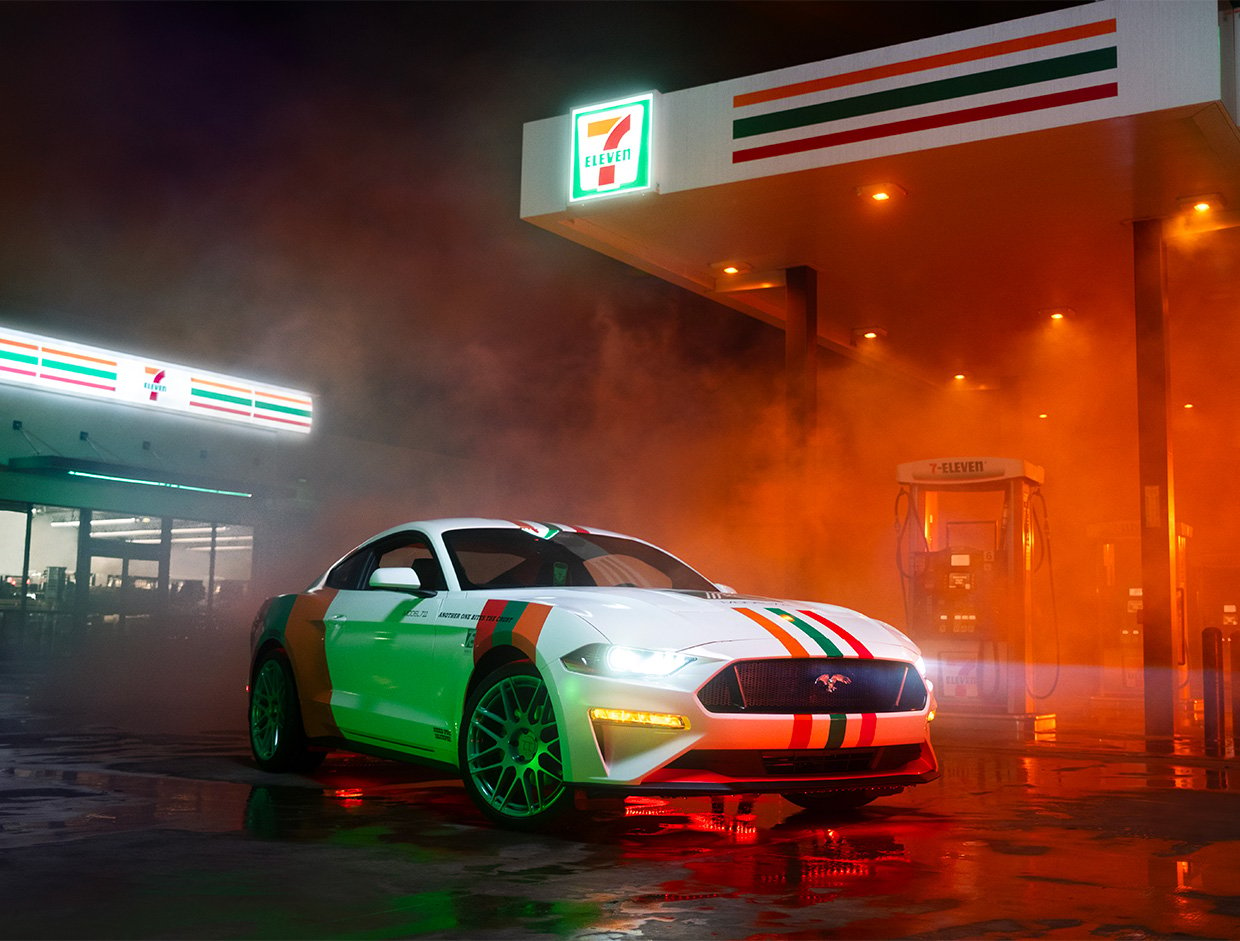 Custom 7-Eleven Mustang Has a Slurpee Shift Knob