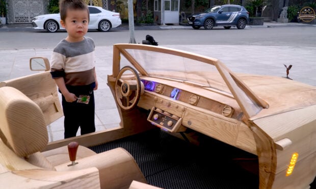 Father of the year' builds a stunning Rolls-Royce Boat Tail