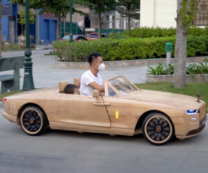 This Guy Built a Wooden Rolls-Royce Boat Tail for His Kid