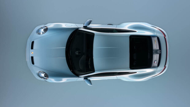 Porsche 911 S/T Shore Blue Metallic Top View