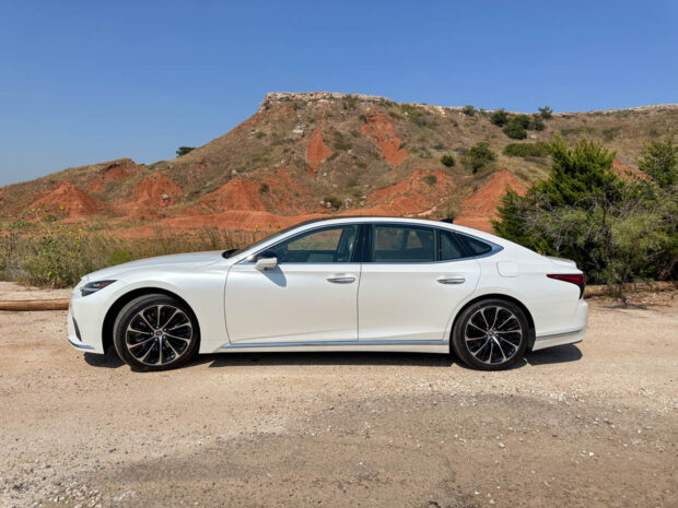 2023 Lexus LS 500 Eminent White Pearl Side View