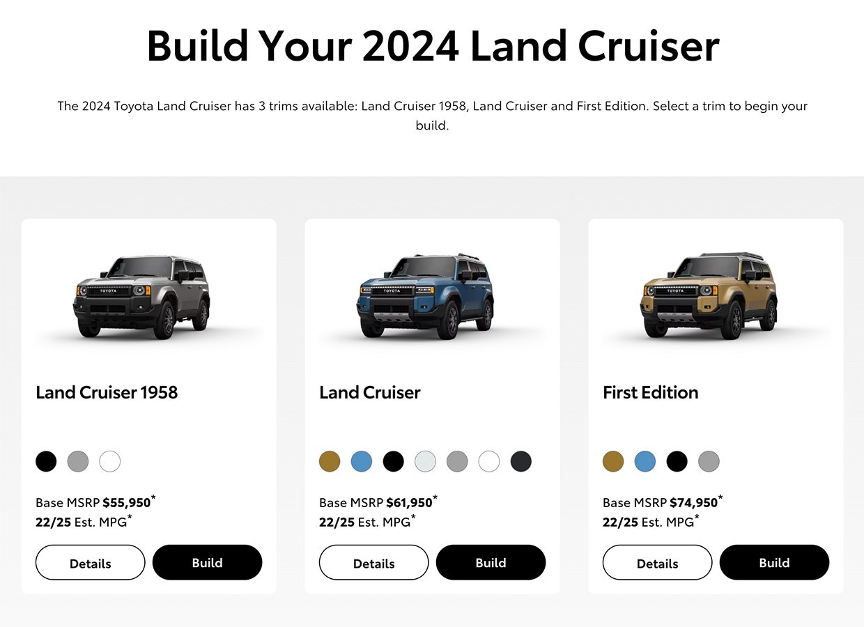 2024 Land Cruiser Configurator 1