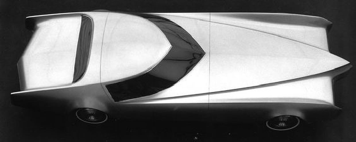 1963 Cadillac XP-825 Concept Model Design Top View