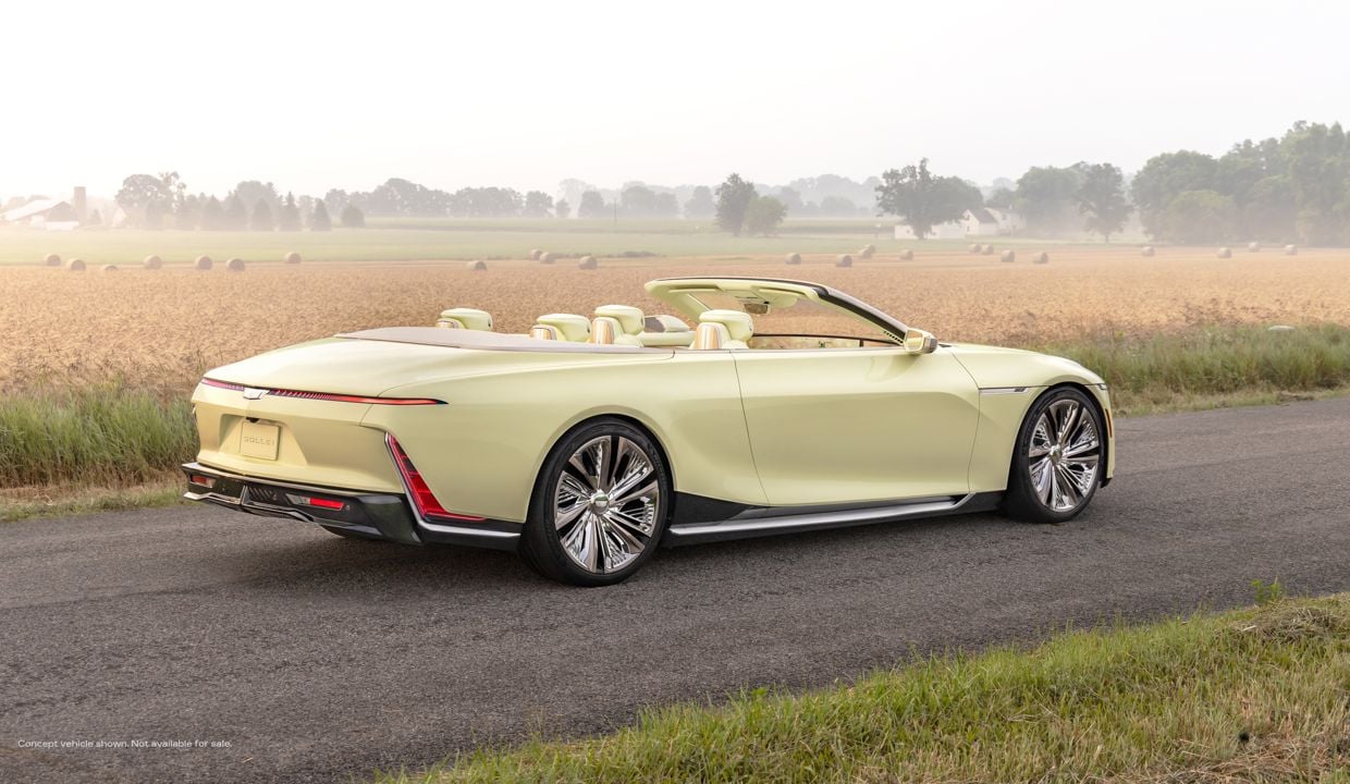 Cadillac Sollei Concept EV Convertible Rear 3/4 View