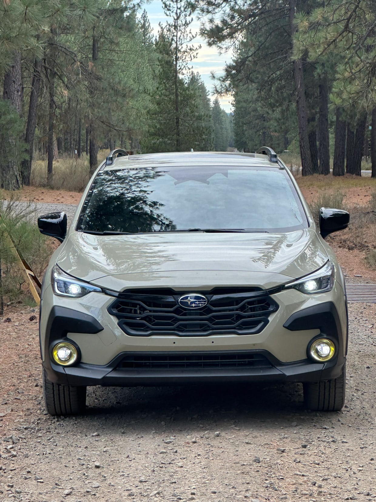 2026 Subaru Crosstrek Hybrid Driving on Dirt Trail